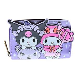 NWOT Loungefly Sanrio Kuromi Pumpkin Ziparound Wallet Halloween Cute Purple